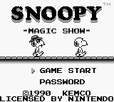 Snoopy's Magic Show screenshot 4 for GameBoy